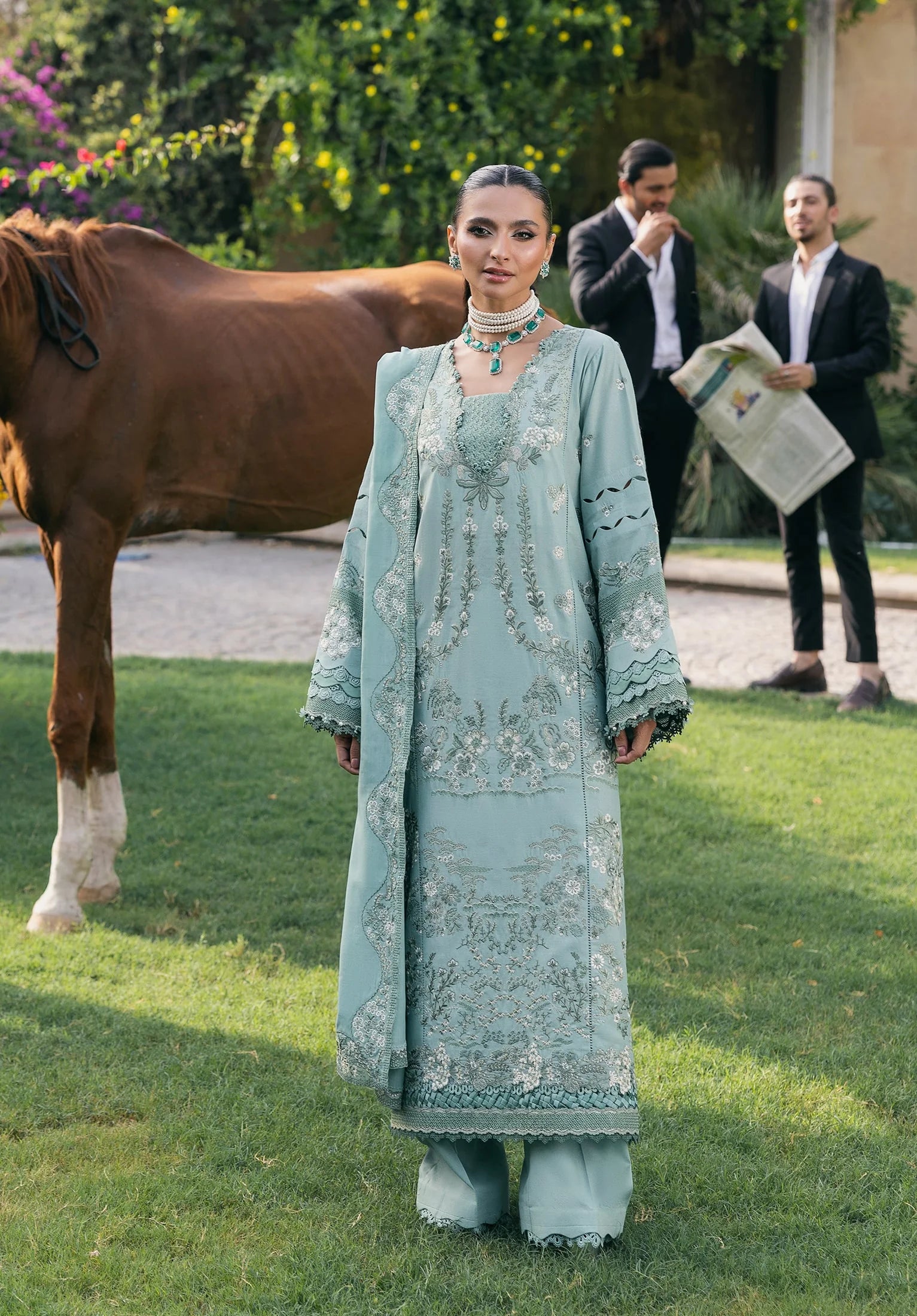 Stunning image of MINTFROST EMBROIDERED dress.