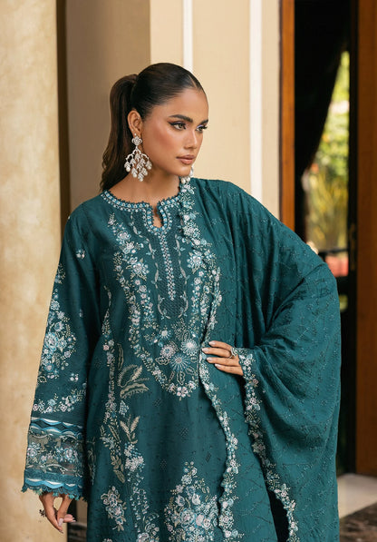 Close up image of FIORENNE
 EMBROIDERED SHAWL.