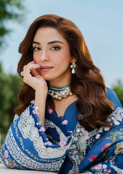 Elegent dress ZIVA in Teal Blue color.